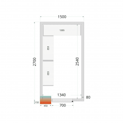 Tefcold Kylrumspaneler 80 mm CR 150x270x220