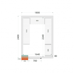 Tefcold Kylrumspaneler 80 mm CR 180x240x220