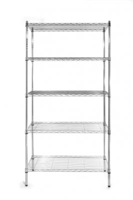 Förvaringsställ med 5 hyllor - Krompläterad