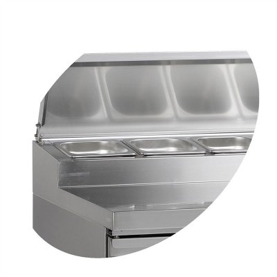 KYLBÄNK 2 DÖRRAR GN 1/1 MED KYLRÄNNA 1/6-150, SS920, TEFCOLD