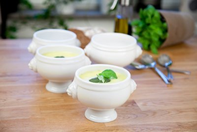 Soppskål Lejon Ø 12 cm 4-pack – Vit Porslinsskål